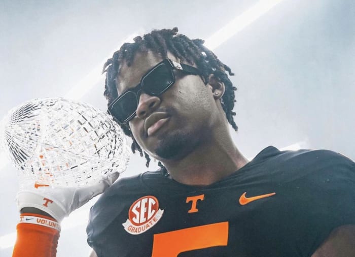 4-star EDGE Jordan Ross during his official visit to Tennessee in Knoxville, Tennessee, on June 23, 2023. (Photo courtesy of Jordan Ross)